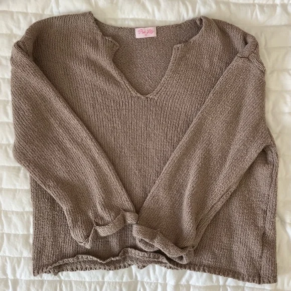 Pink Lily Autumn In The Air Sweater Brown - Medium - Picture 3 of 8